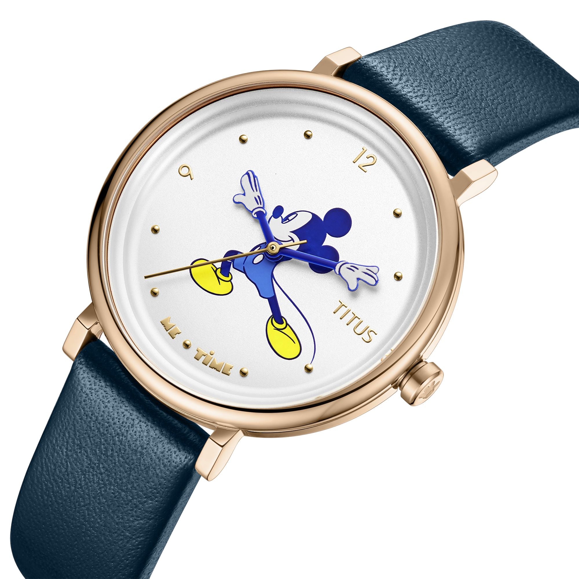 Nordic Tale Collection Mickey Mouse "ME TIME" Limited Edition blue Leather Strap Watch W06-03378-002