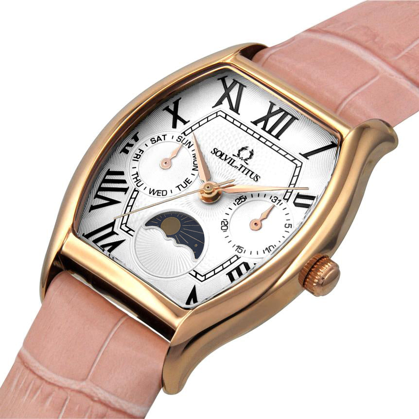 Barista Multi-Function with Day Night Indicator Quartz Leather Watch W06-03220-004