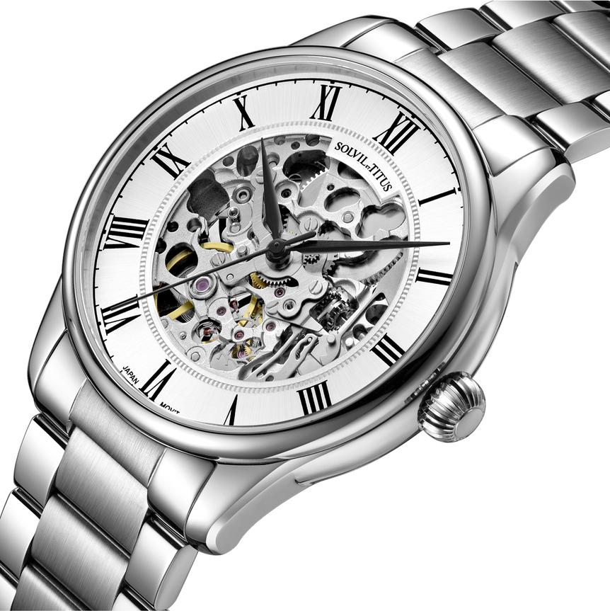 Classic 3 Hands Mechanical Stainless Steel Watch W06-03234-001