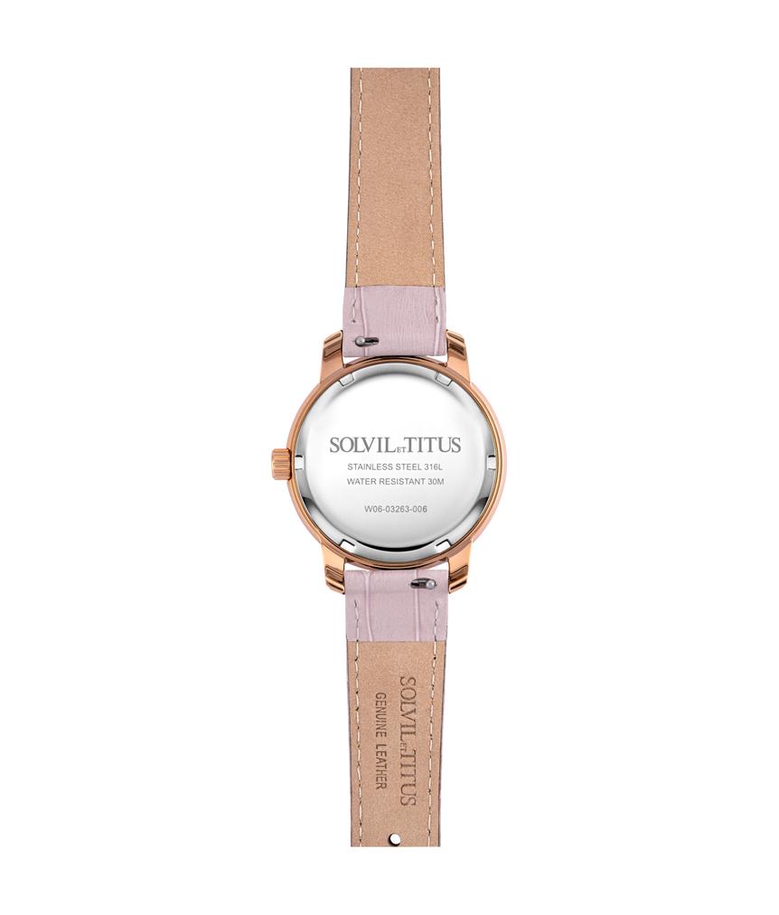 Devot Multi-function Day & Night Quartz Leather Watch  W06-03263-006