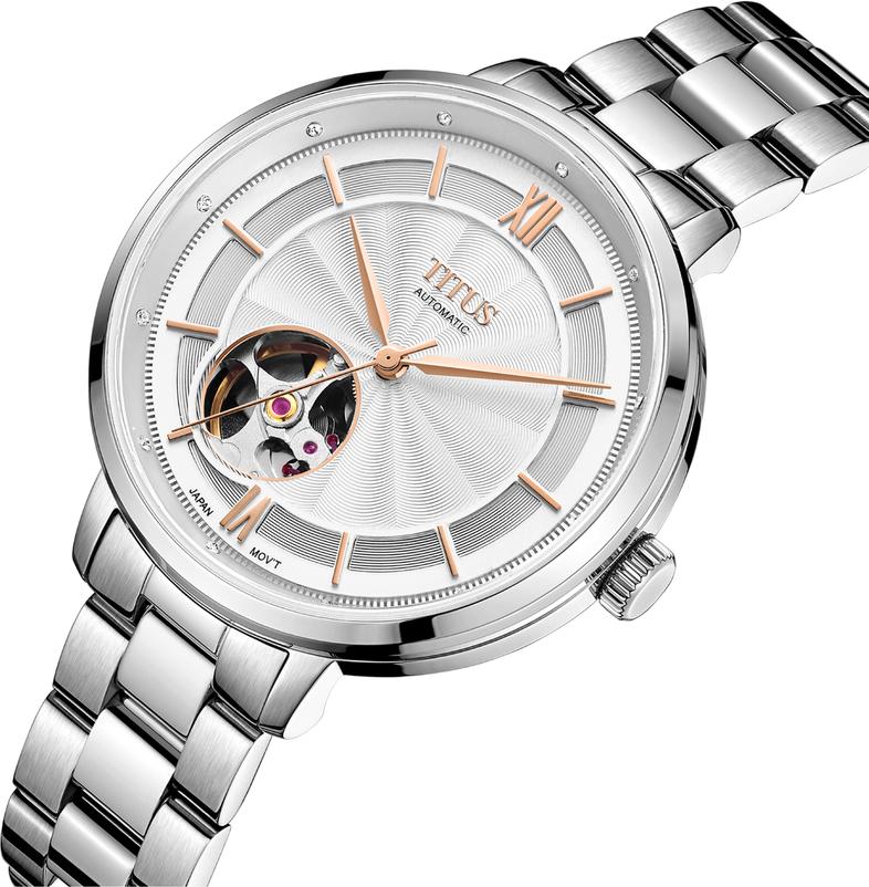 Enlight 3 Hands Mechanical Stainless Steel Watch W06-03278-001