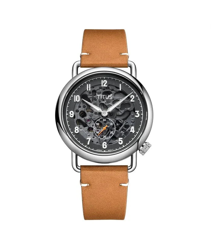 Classic 3 Hands Automatic Leather Watch W06-03299-002