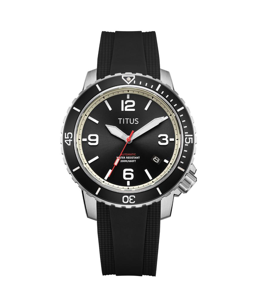 The Cape 3 Hands Date Mechanical Silicone Watch  W06-03341-004