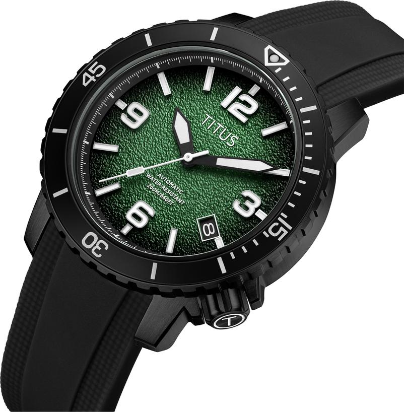 The Cape 3 Hands Date Mechanical Silicone Watch  W06-03341-009