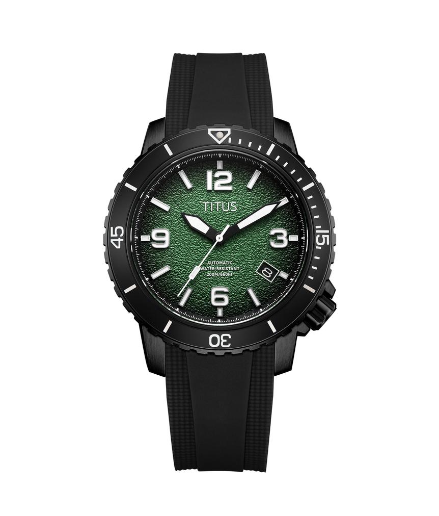 The Cape 3 Hands Date Mechanical Silicone Watch  W06-03341-009