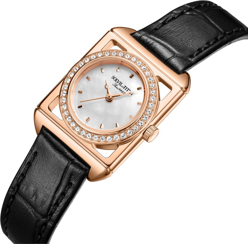 The Letter 3 Hands Quartz Leather Watch  W06-03344-002