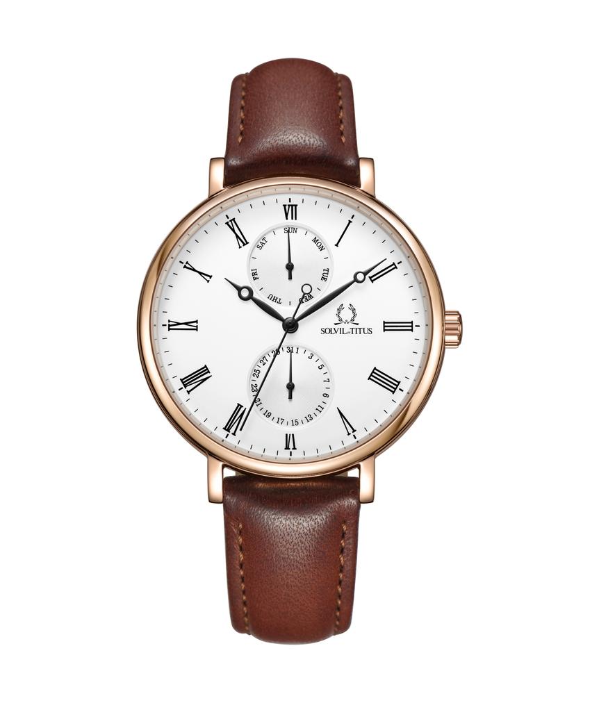 Classicist Multi-Function Quartz Leather Watch W06-03301-002