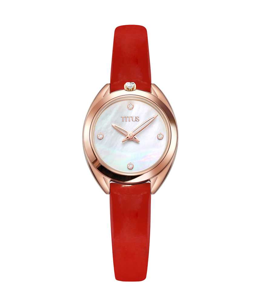 Ring & Knot 2 Hands Quartz Diamond Leather Watch W06-03140-002