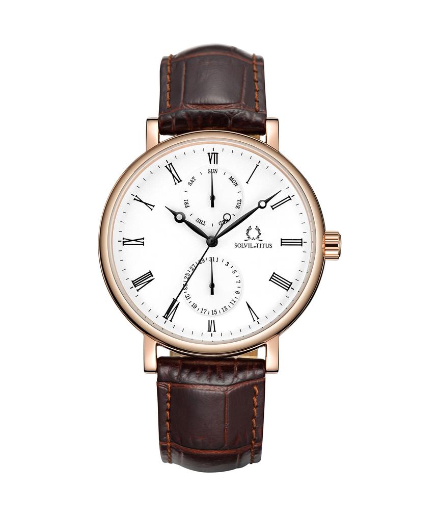 Classicist Multi-Function Quartz Leather Watch  W06-03198-002