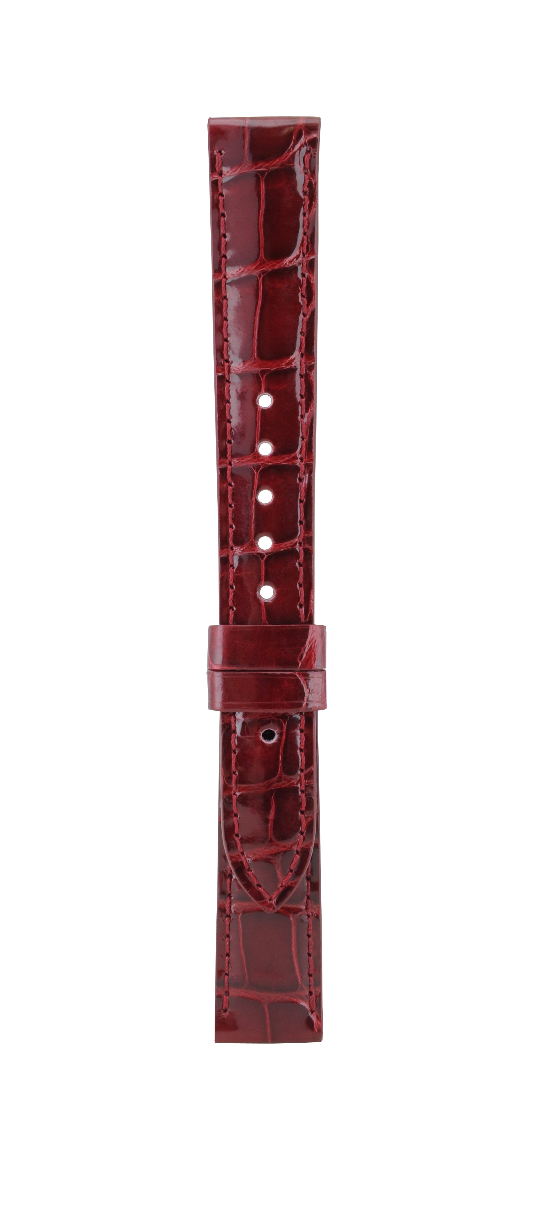 16 mm Burgundy Alligator Leather Watch Strap T06-114-26-071