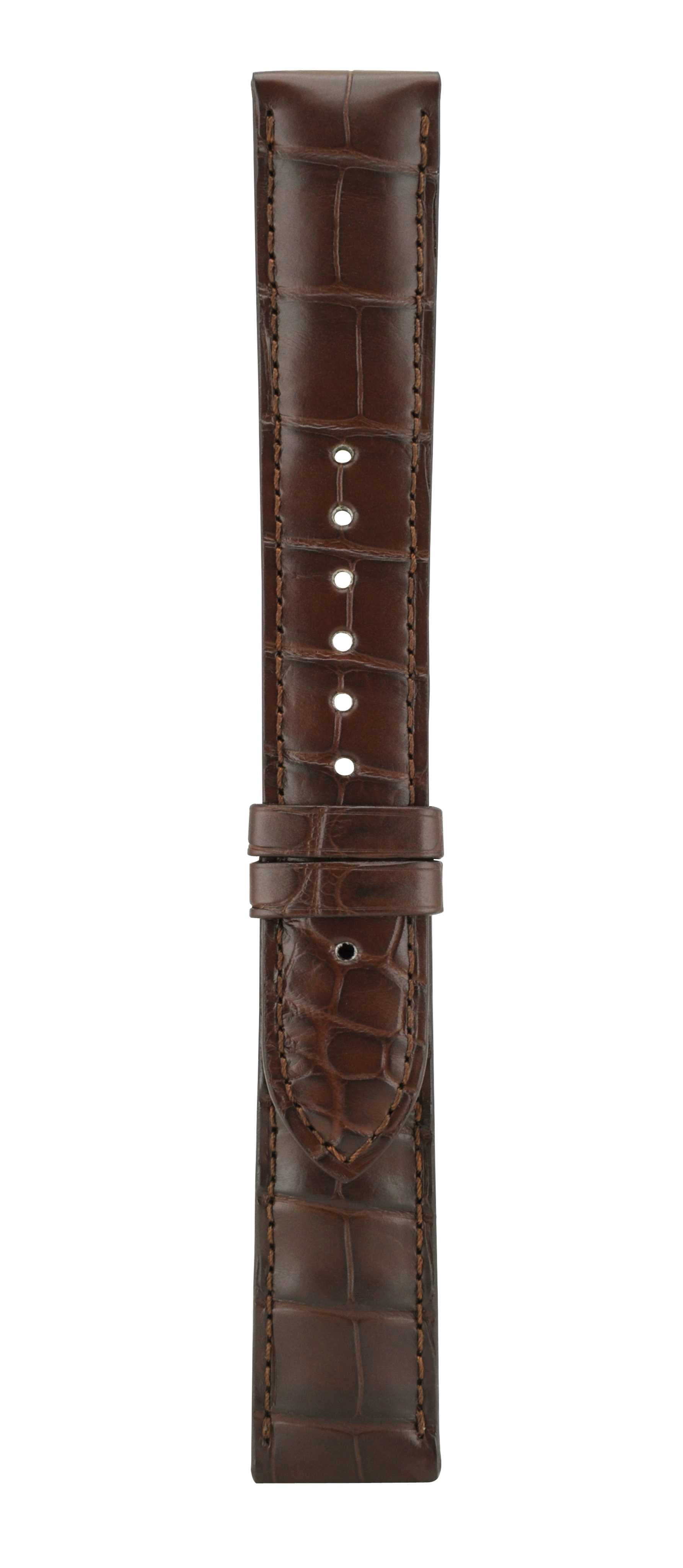 20 mm Dark Brown Alligator Leather Watch Strap T06-102-13-071