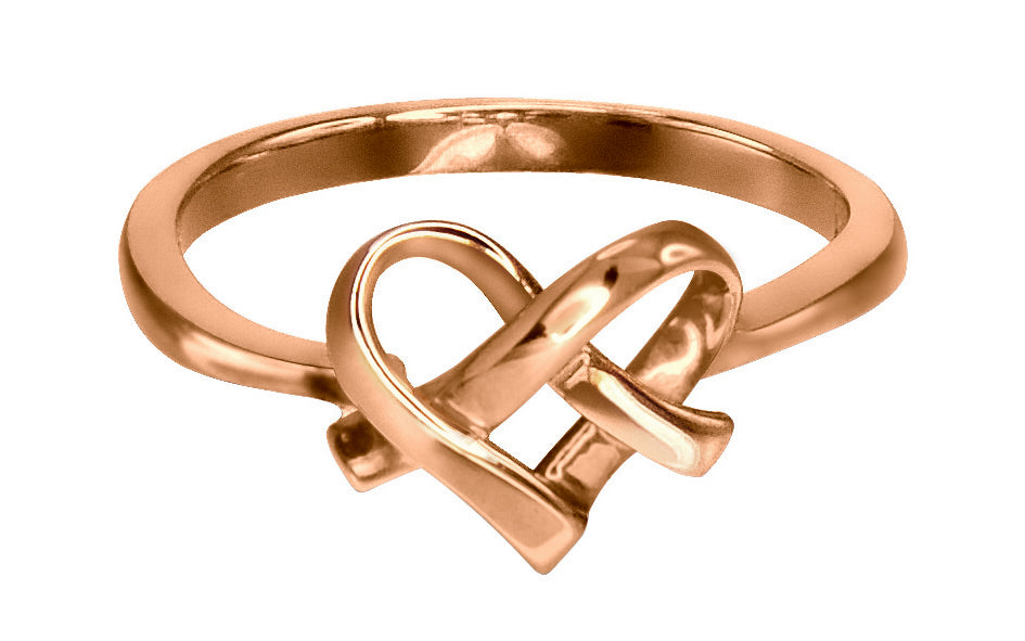 Solvil et Titus 17mm Heart Ring, Sterling Silver, Rose-Gold Tone Plated J06-0093-02-13