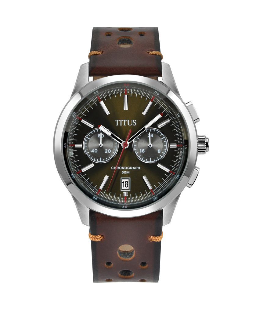 Bravo Chronograph Quartz Leather Watch W06-03236-009