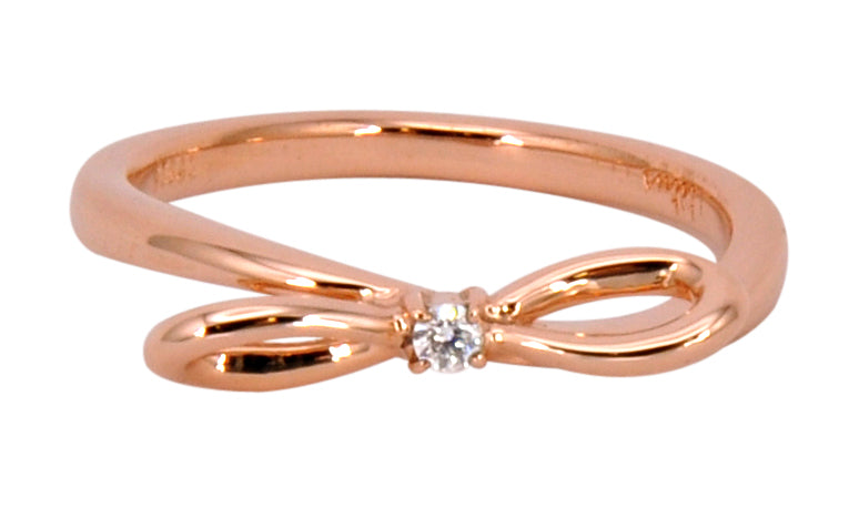 Solvil et Titus 17mm Bow Ring, Sterling Silver, Rose-Gold Tone Plated  J06-0313-02-13