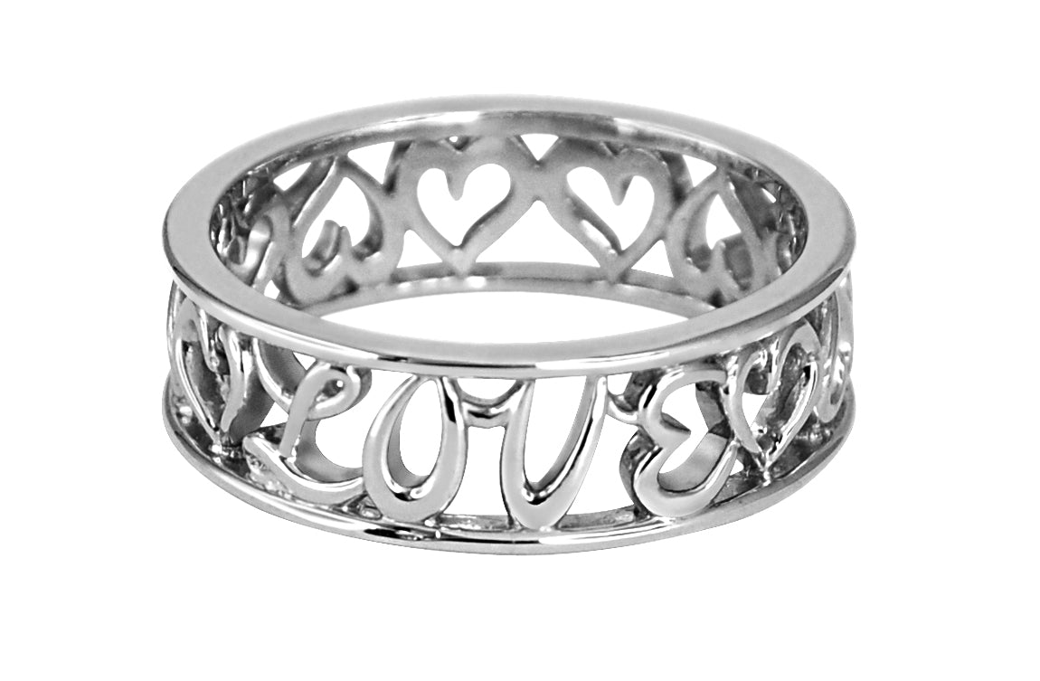 Solvil et Titus 16.2mm Love & Heart Ring, Sterling Silver  J06-0343-01-11