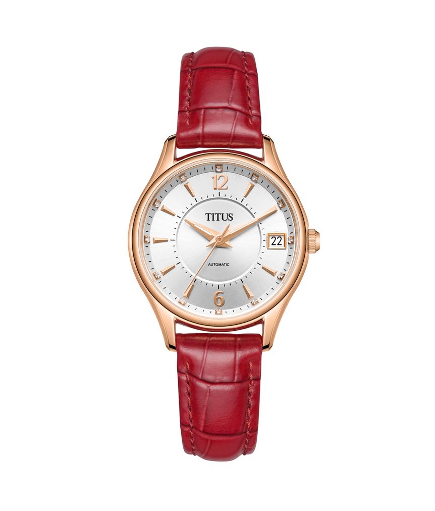 Exquisite 3 Hands Date Automatic Leather Watch W06-03275-002