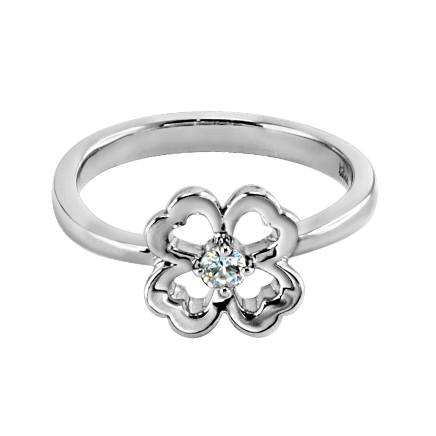 Solvil et Titus 17mm Four Leaf Clover Ring, Sterling Silver J06-0053-01-13