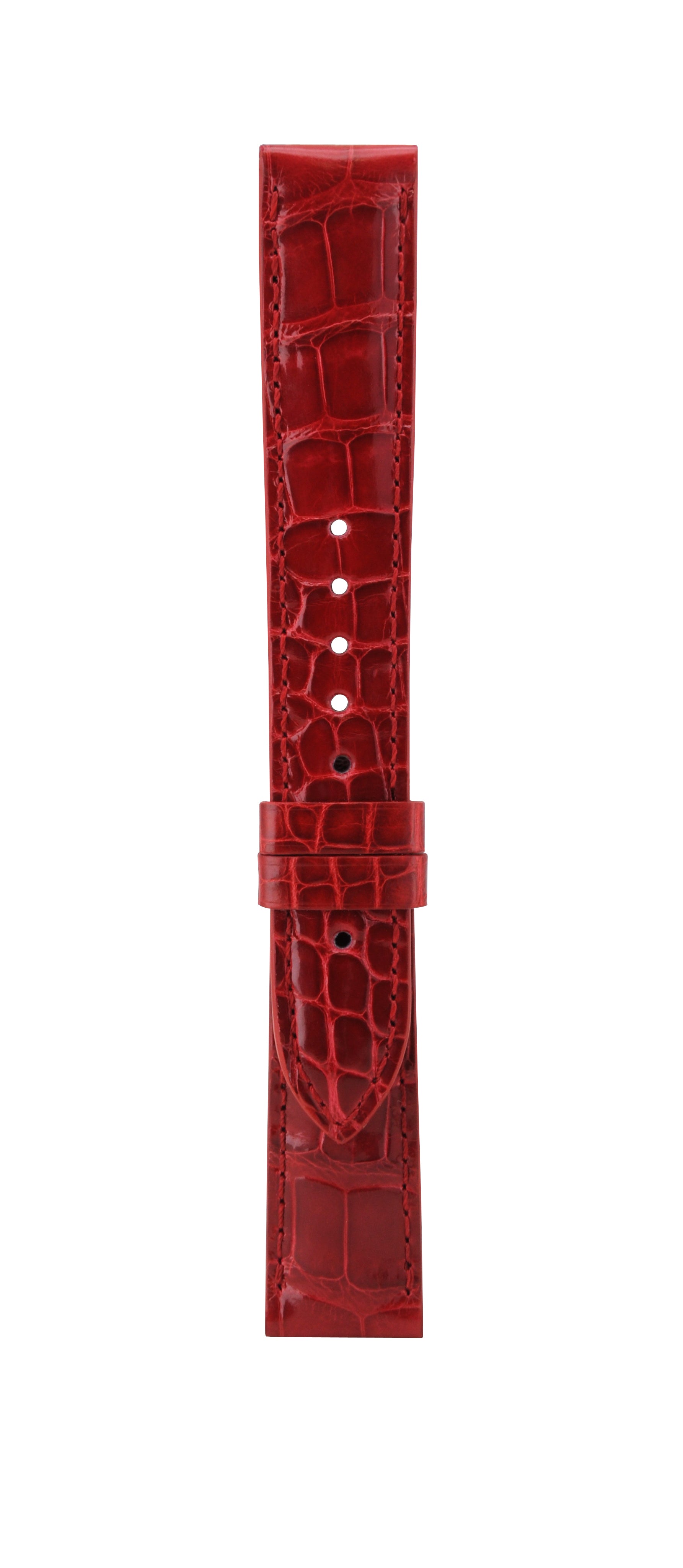 18 mm Red Alligator Leather Watch Strap T06-103-23-071