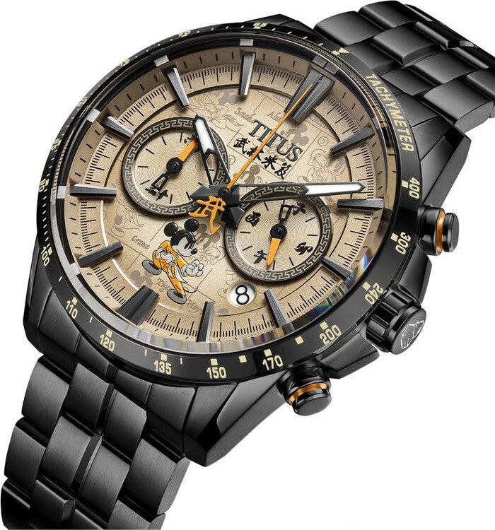 Saber Collection "Master Mickey" Limited Edition Black Stainless Steel Chronograph Watch W06-03367-002