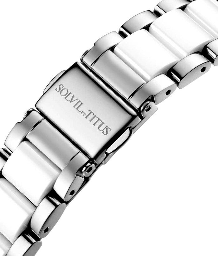 Perse Multi-Function Quartz Stainless Steel with Ceramic Watch W06-02108-001