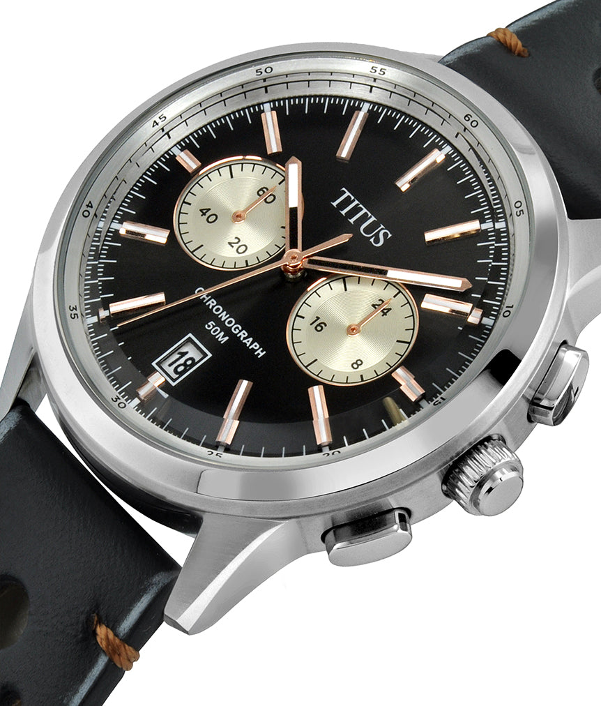 Bravo Chronograph Quartz Leather Watch W06-03236-008