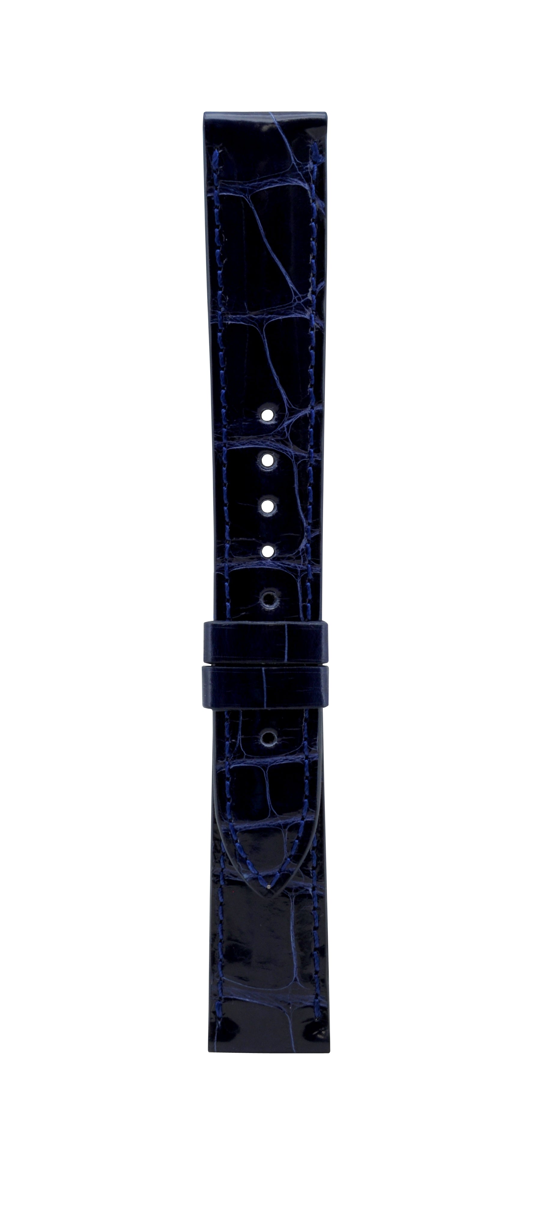 18 mm Navy Blue Alligator Leather Watch Strap T06-103-18-071