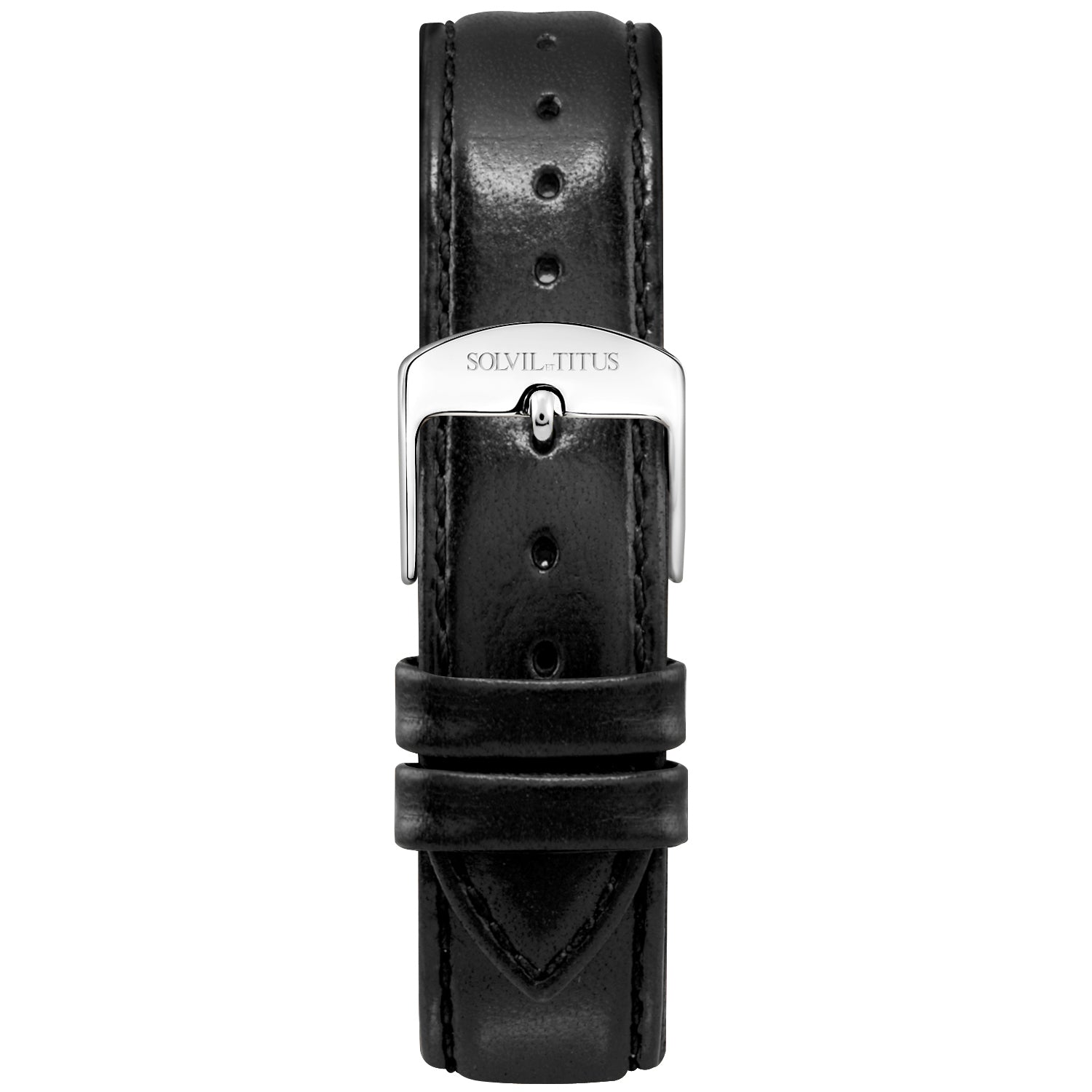 18mm Black Oily Leather Watch Strap T06-027-03-061