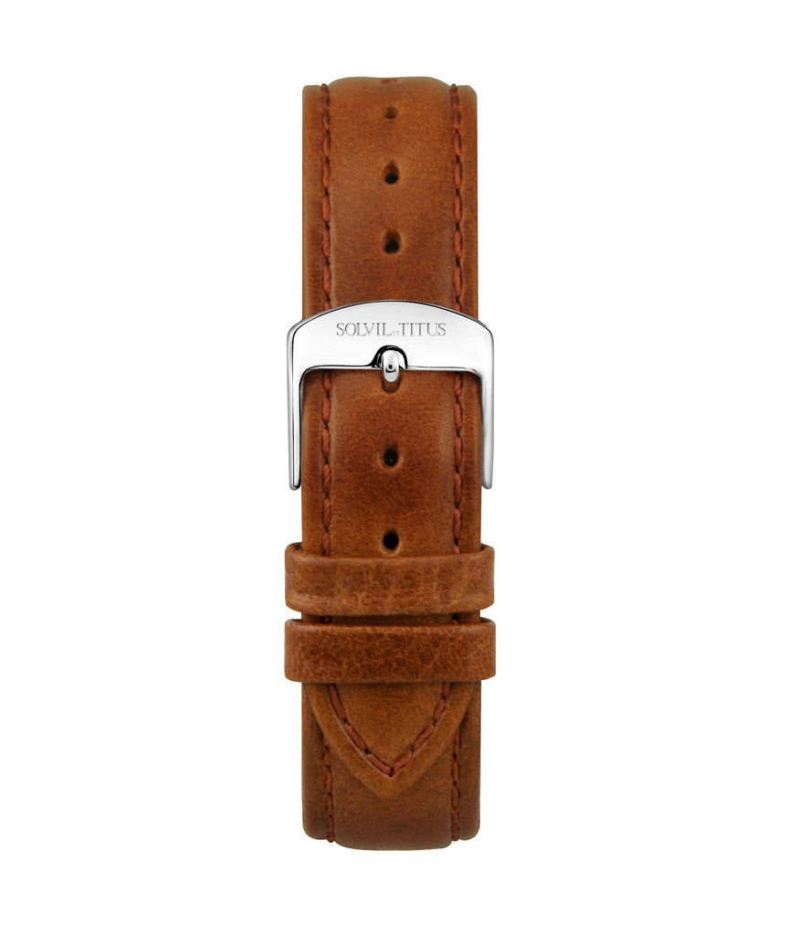 18mm Brown Smooth Leather Watch Strap T06-027-11-061