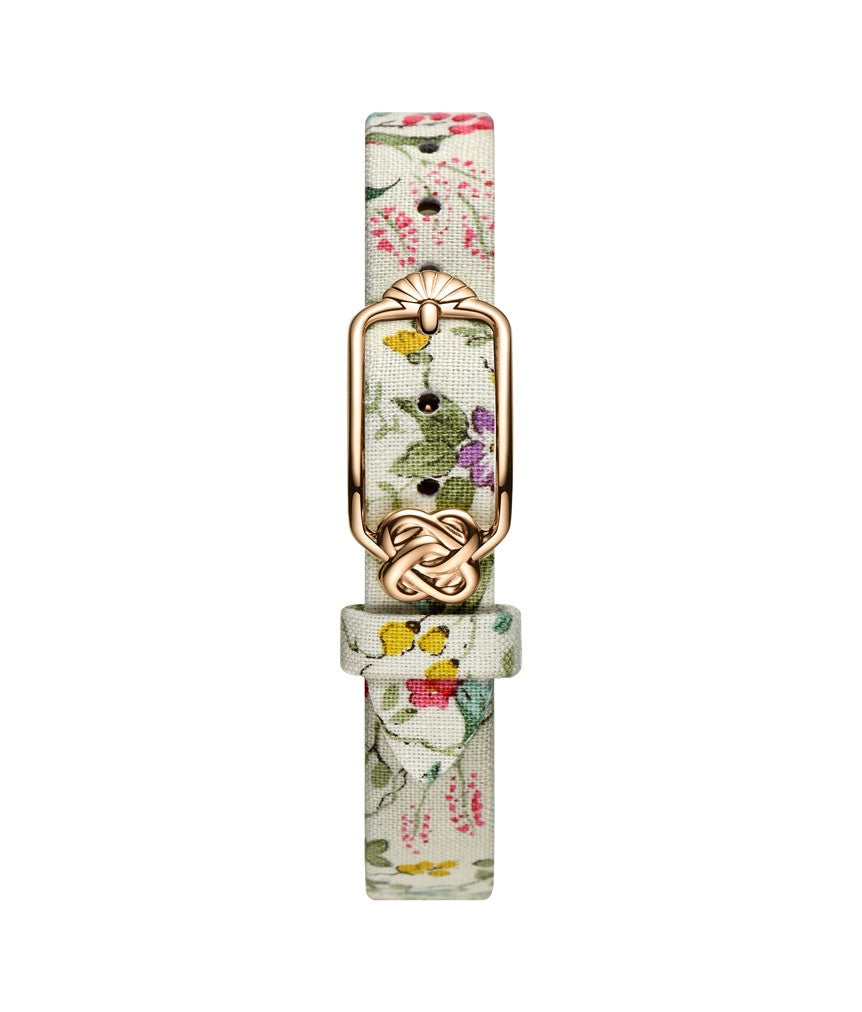 12mm Raspberry Floral Japanese Fabric Watch Strap T06-07D-22-211