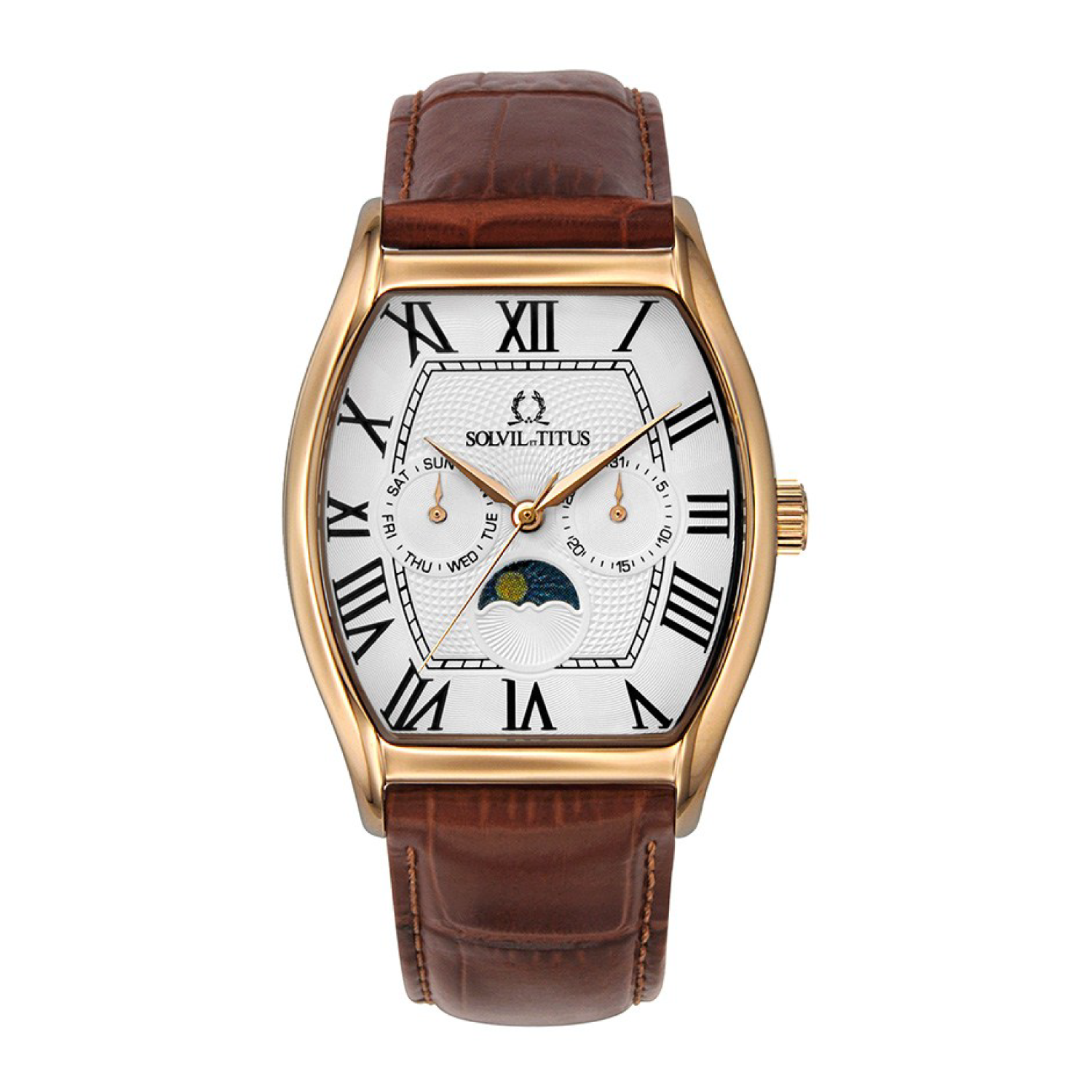 Barista Multi-Function with Day Night Indicator Quartz Leather Watch W06-03219-003