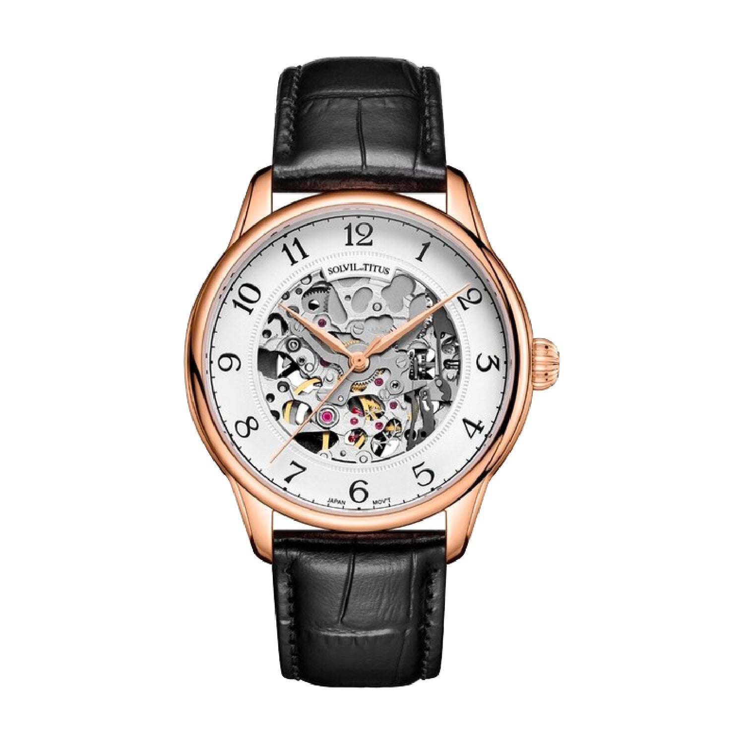 Classic 3 Hands Mechanical Leather Men Watch W06-03234-005