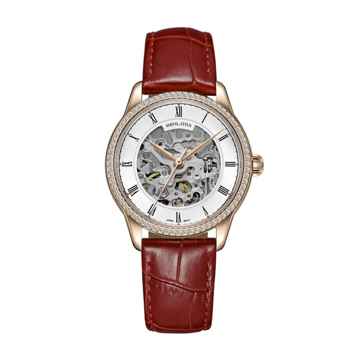 Enlight 3 Hands Mechanical Leather Watch W06-03235-004