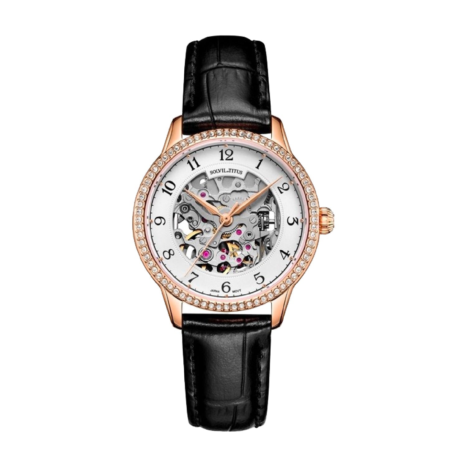 Classic 3 Hands Mechanical Leather Watch W06-03235-006