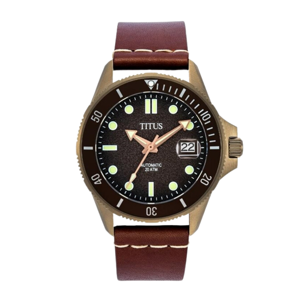 Valor 3 Hands Date Mechanical Leather Watch W06-03250-015