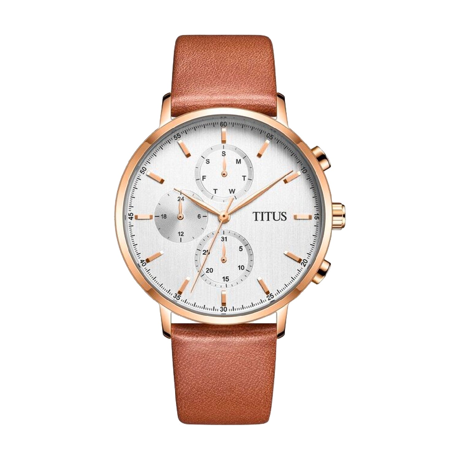 Interlude Multi-Function Quartz Leather Watch W06-03258-004