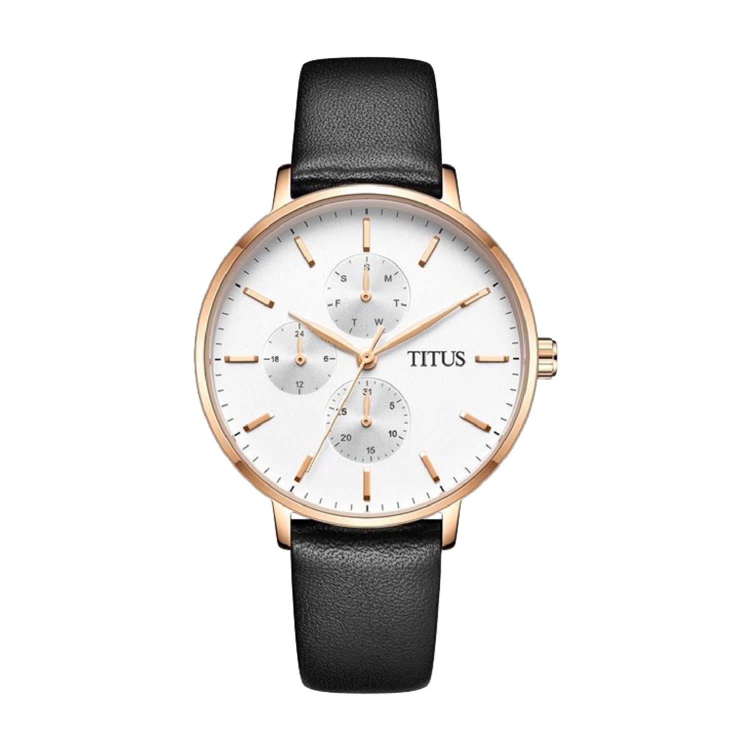 Interlude Multi-Function Quartz Leather Watch W06-03259-005