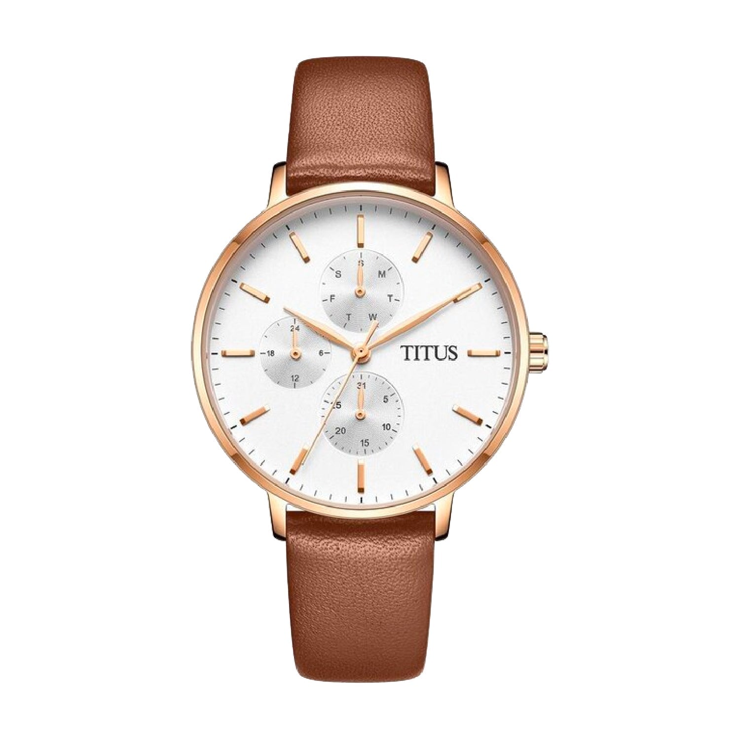 Interlude Multi-Function Quartz Leather Watch W06-03259-006