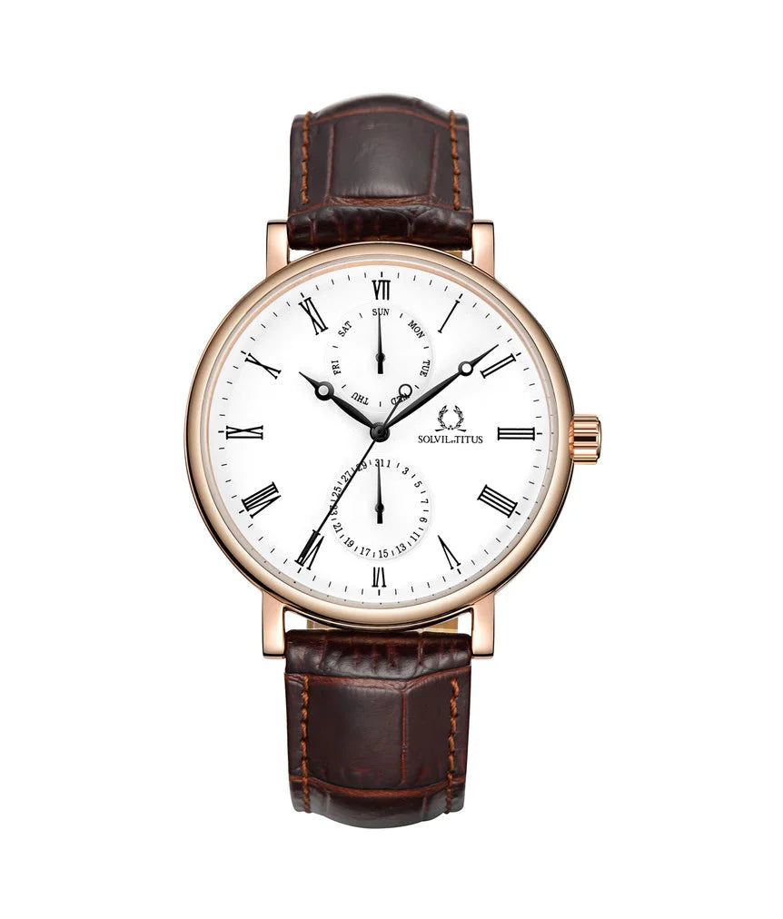 Classicist Multi-Function Quartz Leather Watch W06-03300-001