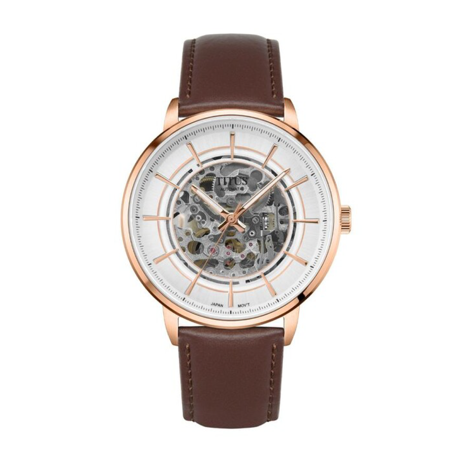 Enlight 3 Hands Automatic Leather Watch W06-03305-005